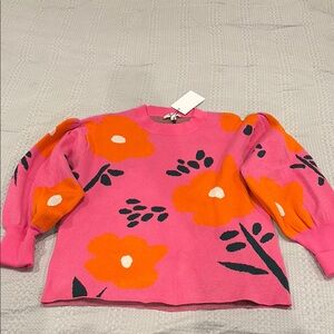 Floral Pink and Orange Women’s Top